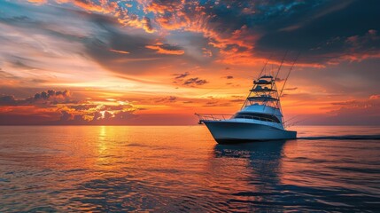 Obraz premium A beautiful view of a sport fishing boat