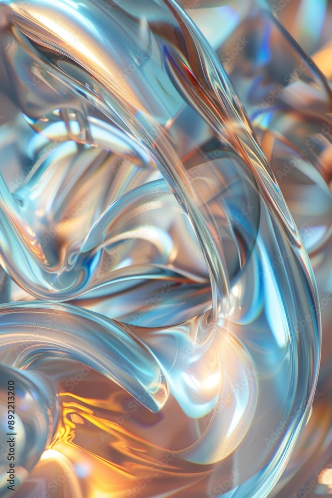 Poster A close-up view of a transparent liquid with subtle ripples on the surface