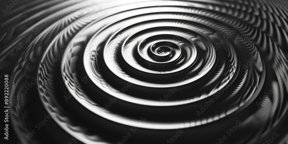 Aufkleber a simple, yet striking image of a round object in monochrome tones