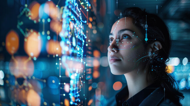 Businessman use AI technology support customer satisfaction and operational efficiency have significantly improved