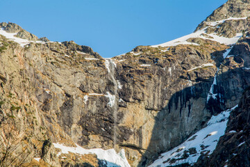 Vidimsko praskalo waterfall on a cold winter day