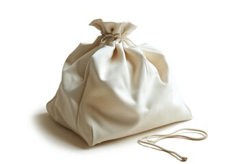Obraz premium A white bag sits atop a white table in a simple yet elegant setting