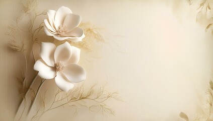white flower on a wooden background