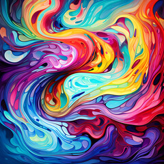 Magnetizing Melody of Abstract Colors and Shapes in a Modern Art Landscape