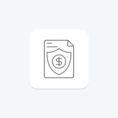 Trade Policy thinline icon , vector, pixel perfect, illustrator file