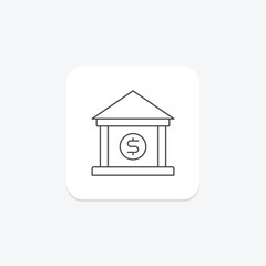 Trade Forecasting thinline icon , vector, pixel perfect, illustrator file