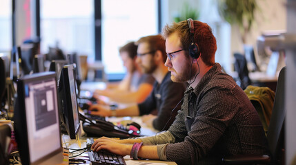 International teams are troubleshooting software issues.