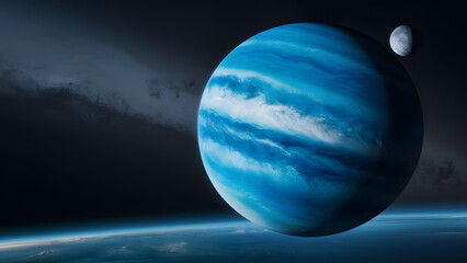 Futuristic plasma sphere design with vibrant blue and black colors, emitting waves of light and energy