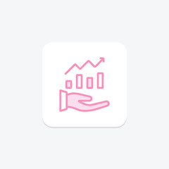 Trade Investment duotone line icon , vector, pixel perfect, illustrator file