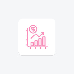 Trade Strategy duotone line icon , vector, pixel perfect, illustrator file