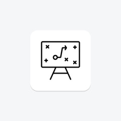 Strategy line icon , vector, pixel perfect, illustrator file
