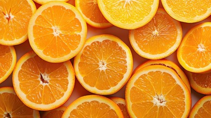 Orange fruit pattern. Healthy food background  directly above