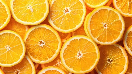 Obraz premium Orange fruit pattern. Healthy food background directly above