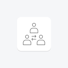 Mediation thinline icon , vector, pixel perfect, illustrator file