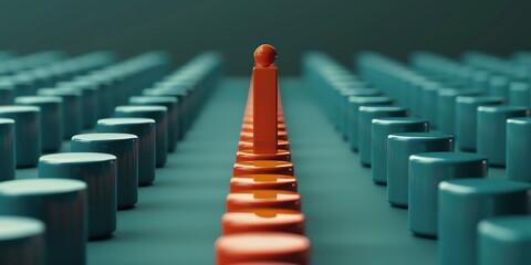 Obraz premium Abstract concept of organizational growth, scaling up, innovation