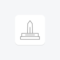 War Memorial thinline icon , vector, pixel perfect, illustrator file