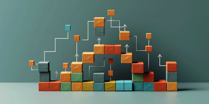 Abstract representation of business scaling, organizational, dynamic