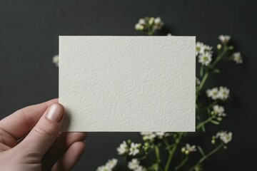 Obraz premium Floral business card designs, incorporating a hint of nature and sophistication into corporate branding.