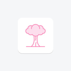Nuclear War duotone line icon , vector, pixel perfect, illustrator file