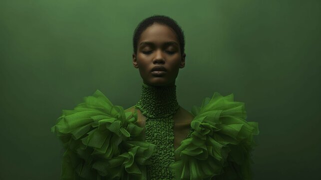 Discover the latest green dress fashion editorials showcasing vibrant and sophisticated styles in dynamic environments.