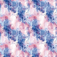 Abstract watercolor pattern with pink and blue hues