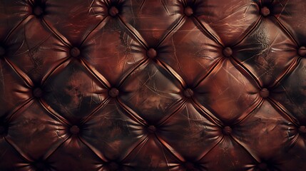 Fototapeta premium Close-Up of Luxurious Leather with Intricate Stitching and Textured Patterns for Fashion and Design Applications