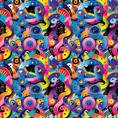 Naklejka premium Abstract colorful swirling pattern illustration