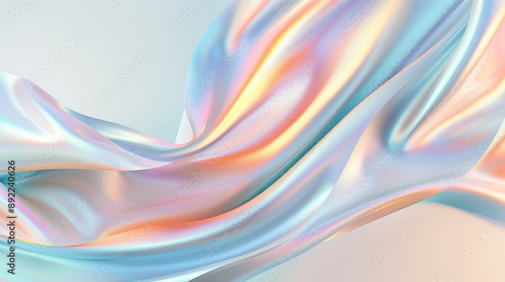 Poster an abstract background with shimmering, iridescent colors resembling a soap bubble, high-resolution 