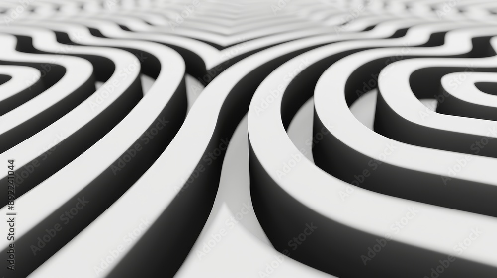 Poster an abstract background with intricate, maze-like patterns in black and white, high-resolution photo,