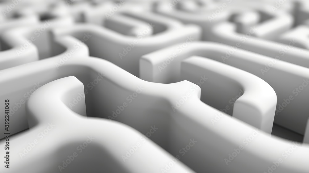 Poster an abstract background with intricate, maze-like patterns in black and white, high-resolution photo,