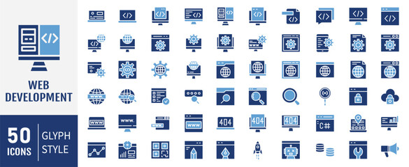 web development icon set. Vector illustration