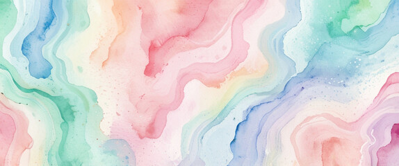 Paint a water pastel rainbow ,cute colors