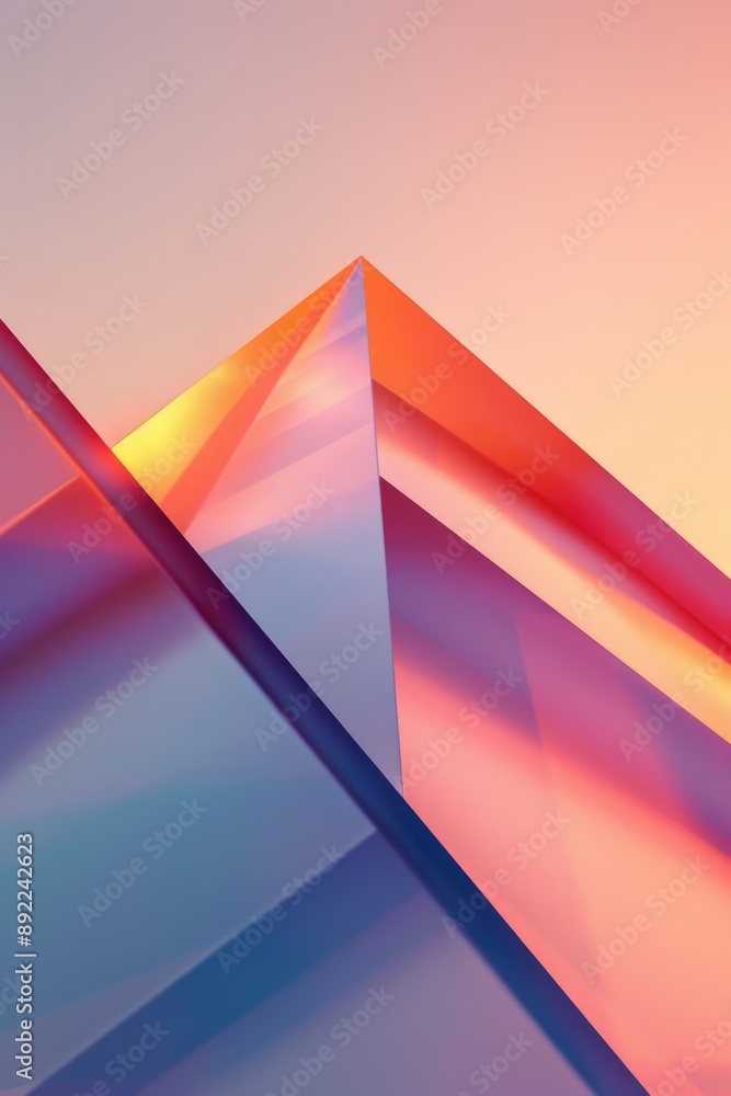 Poster abstract representation of a triangle