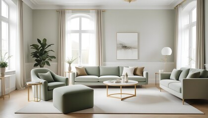 Fototapeta premium Photo interior modern design room 3d illustration
