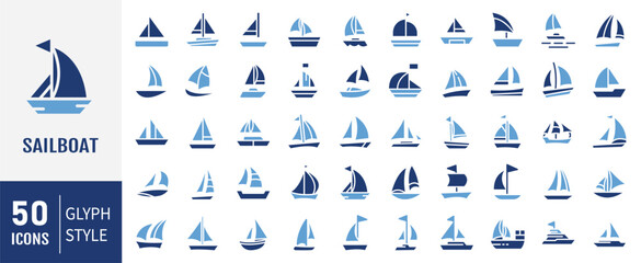 Sailboat icon. Vector illustration 