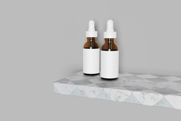 Dropper Bottle With Box Mockup