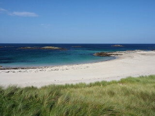 Stunning beach on the Isle of Coll. Inner Hebrides. Scotland. 
The Isle of Coll is a small Hebridean island, very much off the beaten track with many amazing beaches to explore.