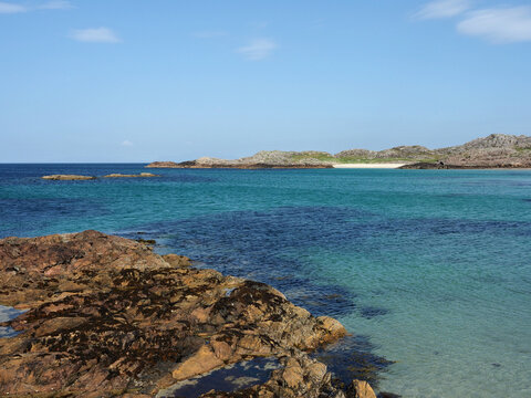 Stunning beach on the Isle of Coll. Inner Hebrides. Scotland. 
The Isle of Coll is a small Hebridean island, very much off the beaten track with many amazing beaches to explore.