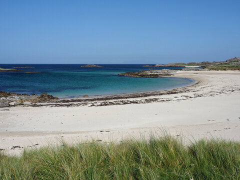 Stunning beach on the Isle of Coll. Inner Hebrides. Scotland. 
The Isle of Coll is a small Hebridean island, very much off the beaten track with many amazing beaches to explore.