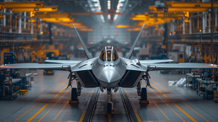 Production of 6th generation fighter jets in a manufacturing facility