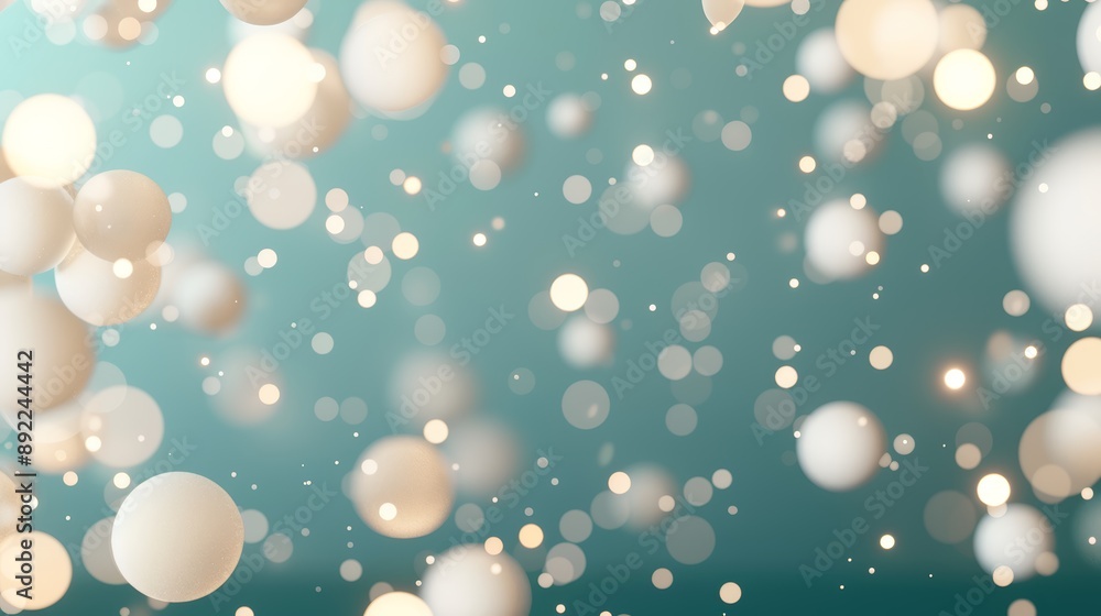 Aufkleber an abstract background with soft, blurred circles of light creating a bokeh effect, high-resolution 