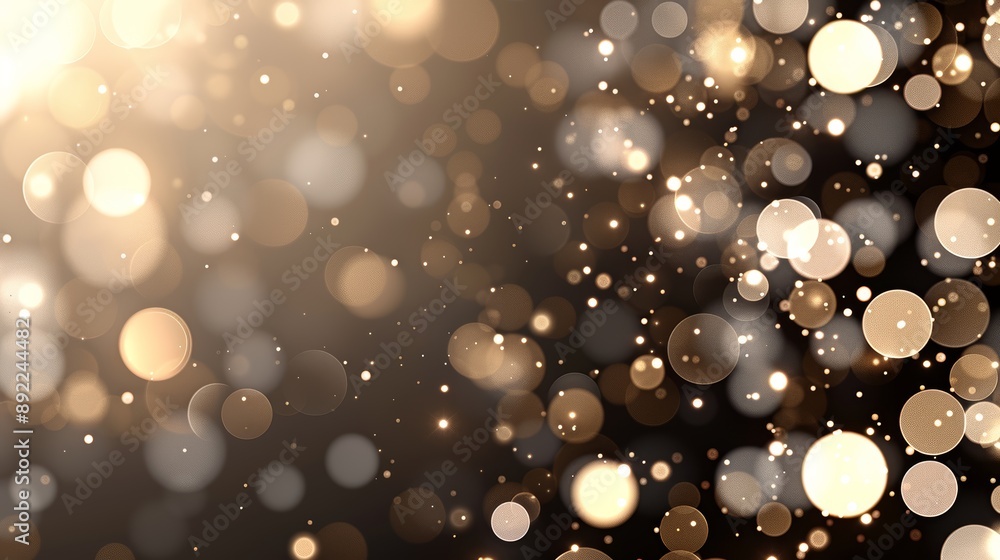 Poster an abstract background with soft, blurred circles of light creating a bokeh effect, high-resolution 