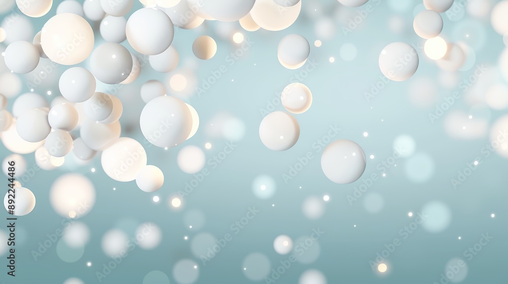 Poster an abstract background with soft, blurred circles of light creating a bokeh effect, high-resolution 