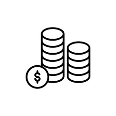coins line icon
