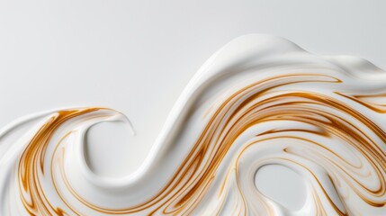 Swirling milk and coffee creating abstract art, organic shapes, calming and unique, high-resolution photo, realistic photo, hyper realistic