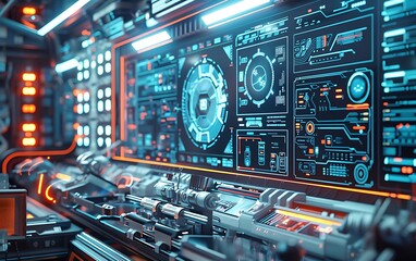 Fototapeta premium Futuristic Technology Control Panel