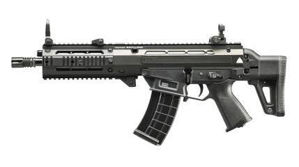 FN SCAR rifles isolated on transparent background. 