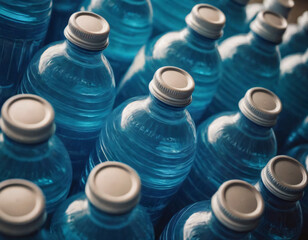 plastic bottle with cap, bottled water, plastic caps, plastikowa butelka z nakrętka, woda w butelce, nakrętki plastikowe