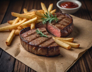 steak frites, Belgian fries, Chips, frytki stekowe, frytki belgijskie, frytki