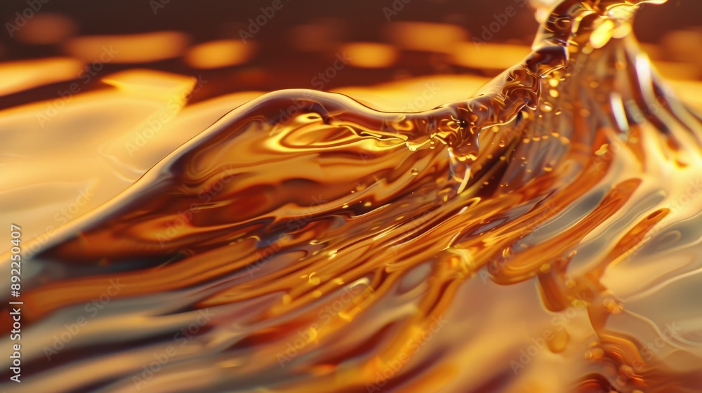 Poster a close-up shot of a liquid wave, often used in science and educational contexts